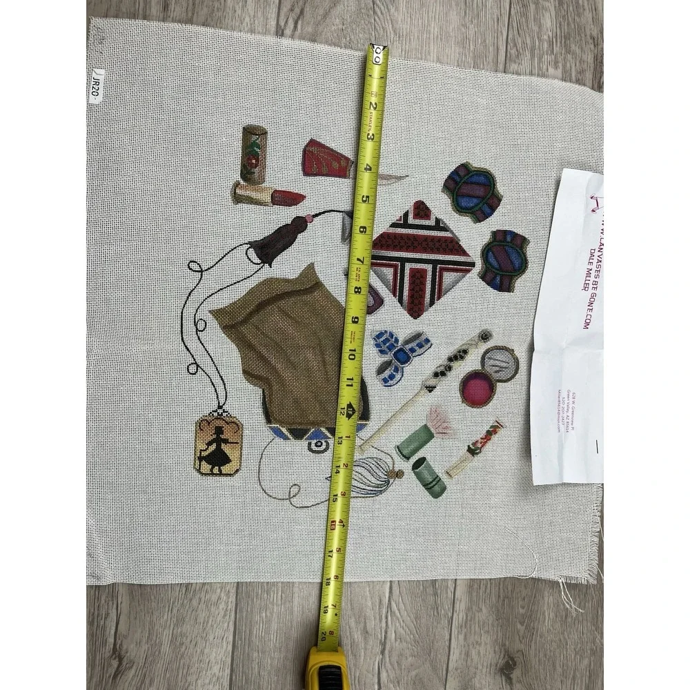 Dale Miller Handpainted HP Needlepoint Canvas - Content Of A Women's Purse